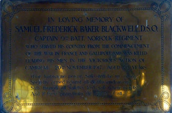 Bidford on Avon St Laurence Church Blackwell Memorial