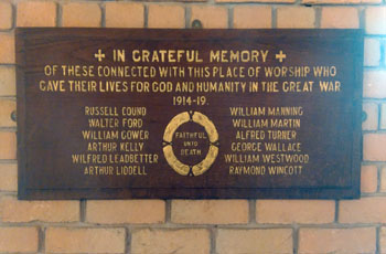 Bromsgrove Baptist Church WW1 Memorial