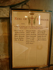 Claines St John Baptist Church WW2 Roll of Honour