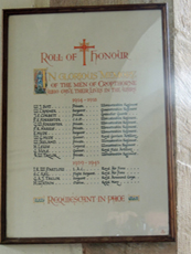 Cropthorne St Michael’s Church Roll of Honour
