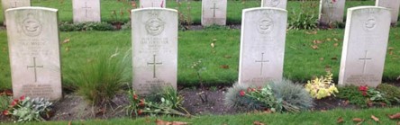 Graves of 4 of the crew