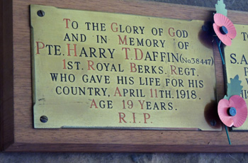 Ipsley St Peter's Church Daffin WW1 Memorial