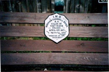 Malvern Sayer WW1 Memorial Bench